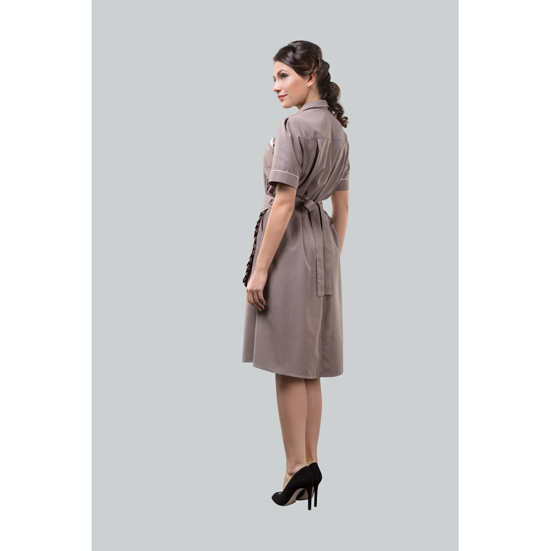 Rochie de lucru cu șorț alb pentru personalul de serviciu